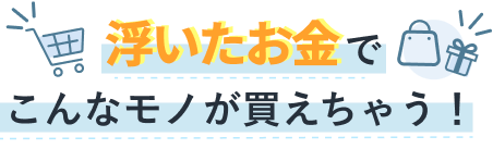浮いたお金でこんなモノが変えちゃう!